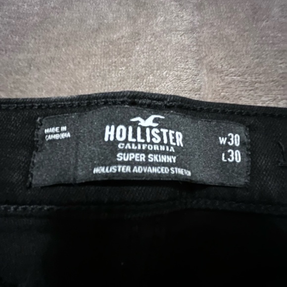 Men’s Hollister Skinny Stretch Black Jeans 30x30 - Picture 2 of 4